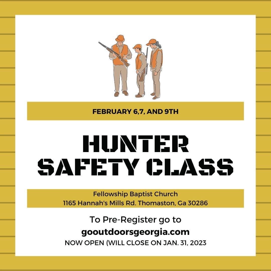 Hunter Safety Class Scheduled for February
